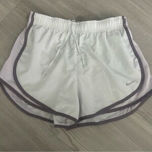 Nike Women's White and Gray Athletic Shorts